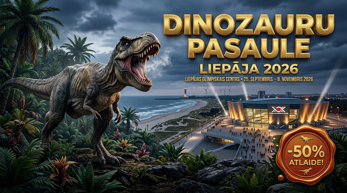 DINOZAURU PASAULES FESTIVĀLS LIEPĀJA 2026